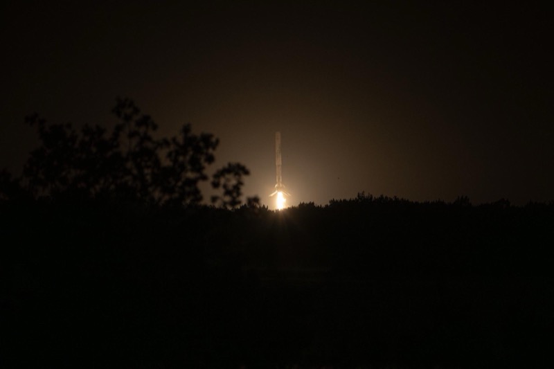 SpaceX Falcon 9 rocket landing after launch