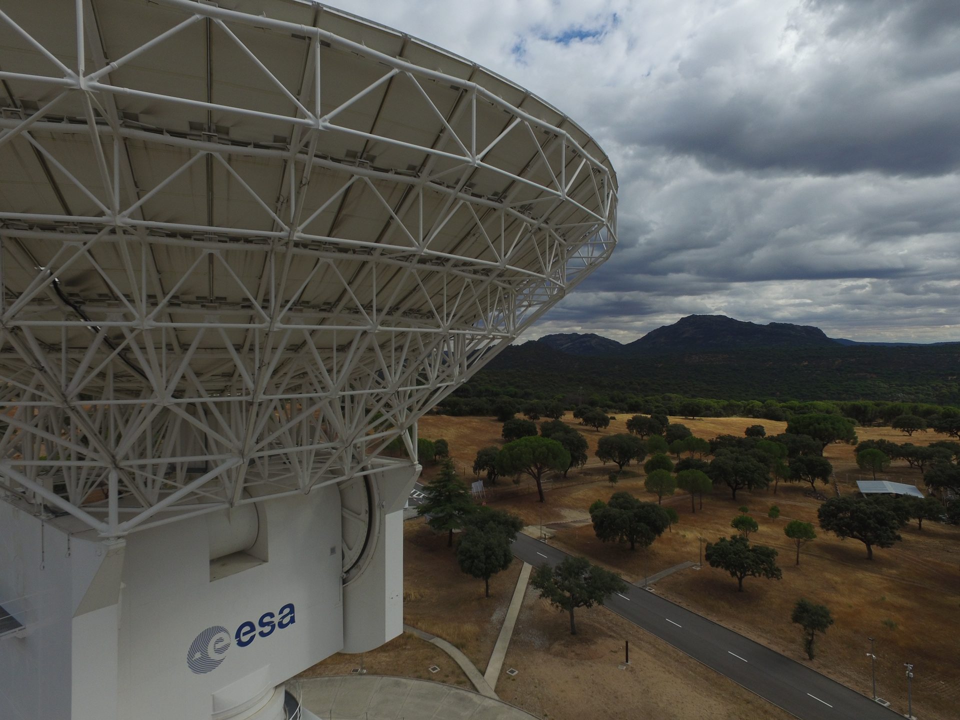 ESA Cebreros 35-metre deep-space ground station, aerial view